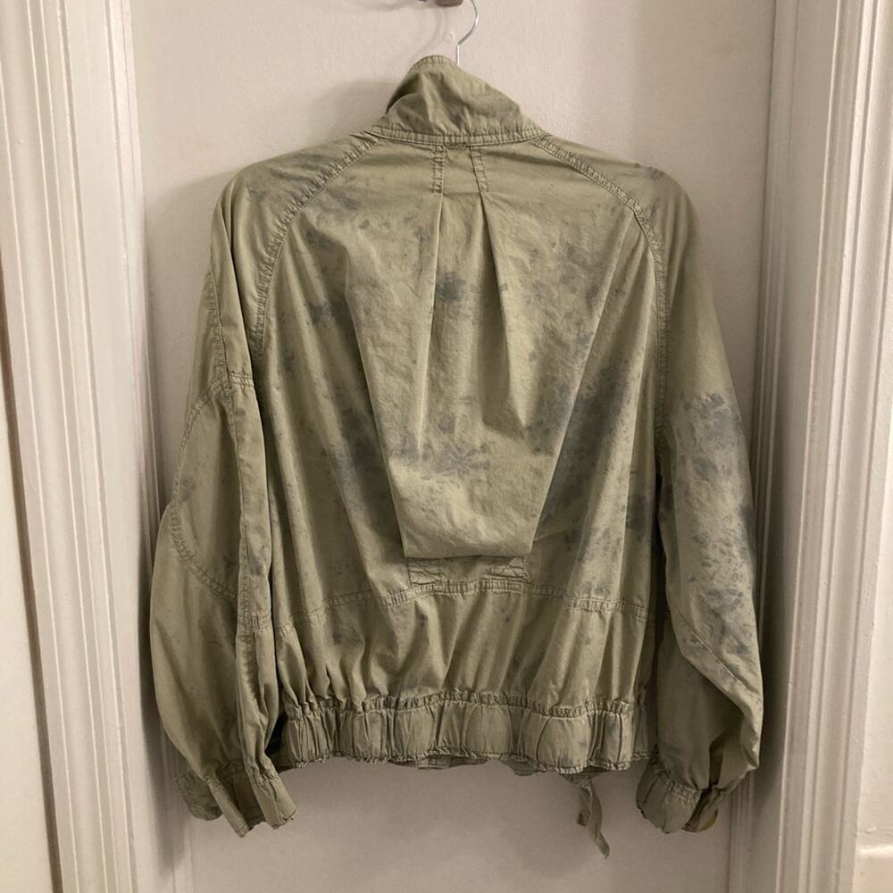 Free People Parachute Jacket in Marbled Green and Blue - Size S - Picture 4 of 6